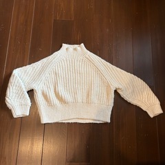 H&M 厚手 白ニット チャンキーニット ショート丈 Mサイズ ...