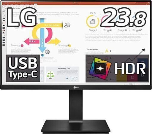 LG フレームレス モニター 24Q　P750-B 23.8インチ/WQHD　④