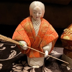 【新品未使用】木目込み人形　日本人形 高砂人形 本頭付 正絹 井野徳子宝の画像