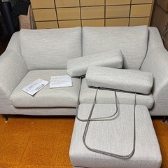 NITORIニトリ ワイド Nポケット A15  DR-GY、ヘッドレスト、オットマン美品②の画像
