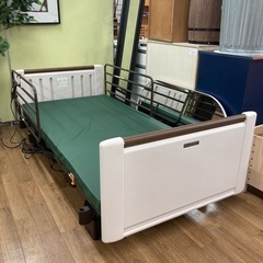 新生活お応援フェア！期間限定の特別値下げ！S269 ⭐ ジモティー限定価格！Platz MioletⅡ 2モーター電動ベッド 介護用ベッド 幅96cm USEDの画像