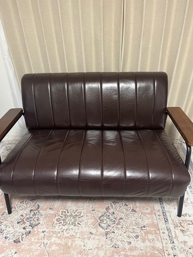 ニトリ 2人掛けソファ Nシールド ステイン2KD DBR