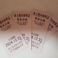 東武線株主優待券_長距離移動お徳！