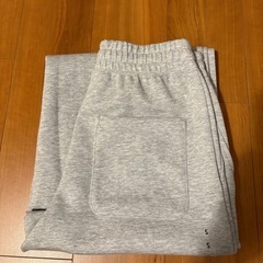 S 丈長め グレー UNIQLO C スウェットワイドパンツ ユ...