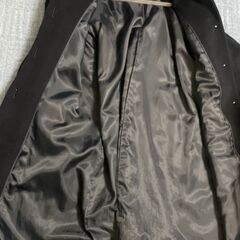 【値下】カシミヤ100％コート（紺）の画像