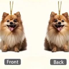 ポメラニアン吊り下げオーナメントの画像