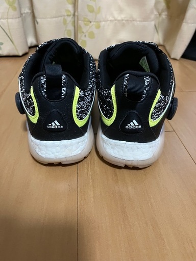 定価21500円 アディダスコードカオス ボア21メンズゴルフシューズ/ニットアッパー黒 FW5618/BOA