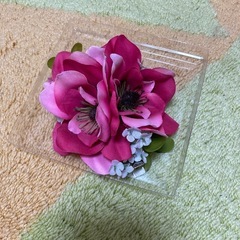 クリップ付きフラワー　ピンクの画像