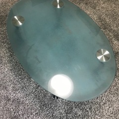 ガラス　ローテーブル　楕円　の画像