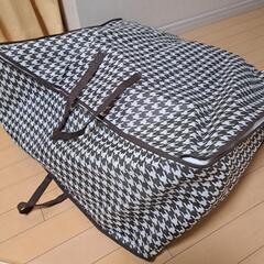 日ー41【未使用新品】折り畳み衣装ケース　3XLサイズ(特大)1個　千鳥格子模様の画像