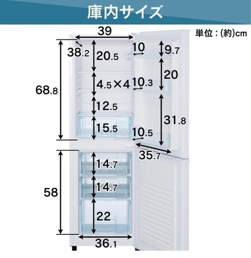 2019年製　アイリスオーヤマ冷蔵庫