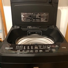 ２０２０年式洗濯機　　人気の黒の画像