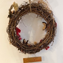 【決まりました】クリスマス リース ドライフラワー サンタ の画像