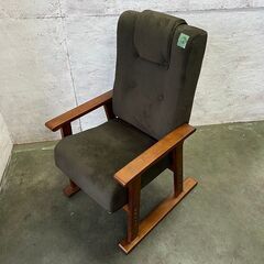 【宮武製作所】 リクライニング ダイニングチェア ② ハイバック 高座椅子 一人掛け YS-1625 グリーン N0520