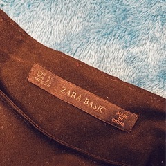 ZARA BASIC ワンピース　柔らかいスエード調素材の画像