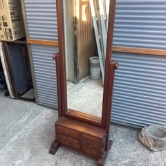 ●アンティーク鏡台 / 木製姿見●あげます