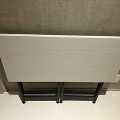 【取引決まっておりません】山善　折りたたみデスク テーブル（木目...
