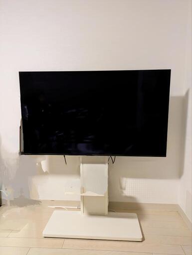お引取中【超美品】2022年製55インチSONY4K有機ELテレビXRJ-55A80J　テレビスタンド、壁寄せスタンド付き