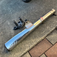 GB250 トラップマフラーとトップブリッジの画像