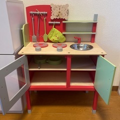 子供　おままごと　キッチン　冷蔵庫の画像