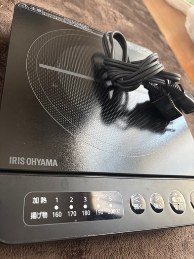 【アイリスオーヤマ】IHコンロ　IRIS IHK-T38-B BLACK