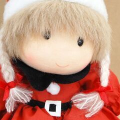 レトロ KITTEN&KID 女の子 人形 サンタガール 高さ約20cm クリスマス 座りポーズ 少女 サンタ帽 ぬいぐるみ 札幌市 清田区 平岡の画像