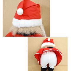レトロ KITTEN&KID 女の子 人形 サンタガール 高さ約20cm クリスマス 座りポーズ 少女 サンタ帽 ぬいぐるみ 札幌市 清田区 平岡の画像