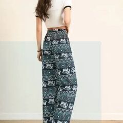 ③	タイで人気の象柄パンツで軽い生地でウエストは、伸縮性があるゴ...