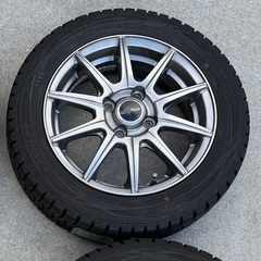 155/65R14 スタッドレス アルミ付き4本セット DUNLOP WINTER MAXX WM01の画像
