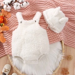 SHEIN もこもこオーバーオール　3-6M