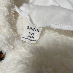SHEIN もこもこオーバーオール　3-6Mの画像