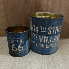 デニム缶2つセット ハンドメイド