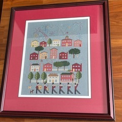 クロスステッチ　額装　中古
