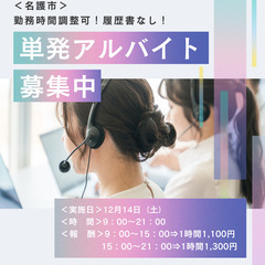 ＜急募＞12月14日（土）名護市で単発アルバイトスタッフ募集！