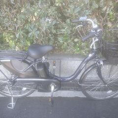 電動24インチ　税別￥63.455　新基準ヤマハ　With　　大容量良品12.8Ah　電動自転車　３ヶ月保証　ネイビー1210の画像