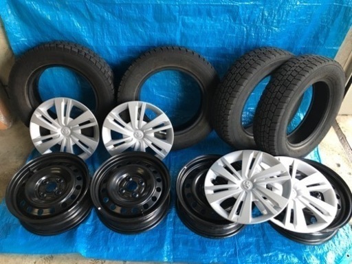 【お取引き予定者様決定！】クリスマス、年末処分値！14インチ　トヨタ純正スチールホイールスタッドレスタイヤ４本セット