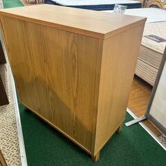 【愛品館八千代店】無印良品　木製キャビネット　オーク材の画像