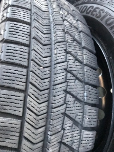 ブリヂストン　155/65R14 軽サイズ　スタッドレス　VRX 鉄ホイール付き４本セット