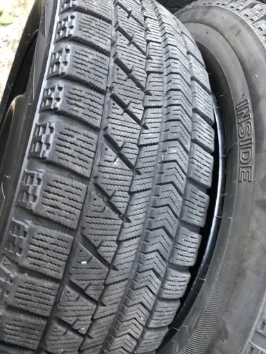 ブリヂストン　155/65R14 軽サイズ　スタッドレス　VRX 鉄ホイール付き４本セット