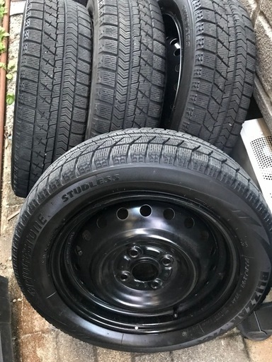 ブリヂストン　155/65R14 軽サイズ　スタッドレス　VRX 鉄ホイール付き４本セット