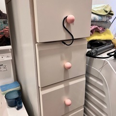 洗面所　　タオル小物収納　棚　チェストの画像
