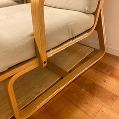 受け渡し予定あり：無印良品リビングでもダイニングでもつかえるテーブル椅子セットの画像