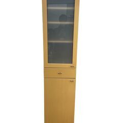 ハイタイプ カップボード 食器棚 ナチュラル SEC-001 幅42㎝ スリムタイプ ②
