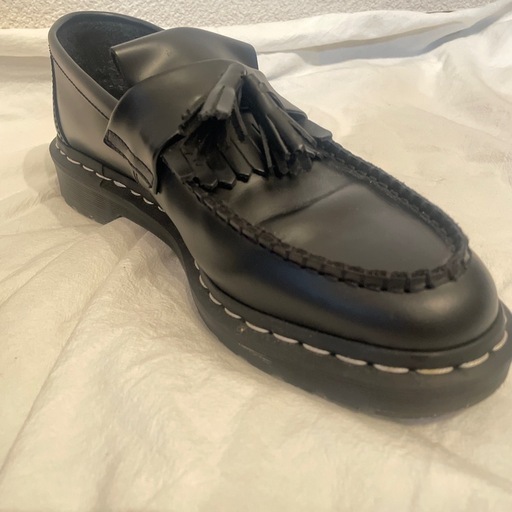美品　ドクターマーチン　ADRIAN ホワイトステッチ ローファー