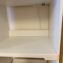 食器棚 キッチンボード レンジボード レンジ台ホワイト 白の画像