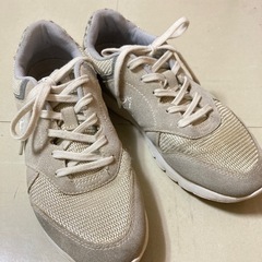 Le Coq Sportif ベージュ スニーカー　24.5cmの画像