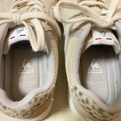 Le Coq Sportif ベージュ スニーカー　24.5cmの画像