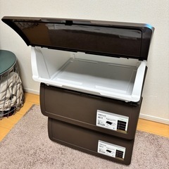 蓋付き衣装ケース3段