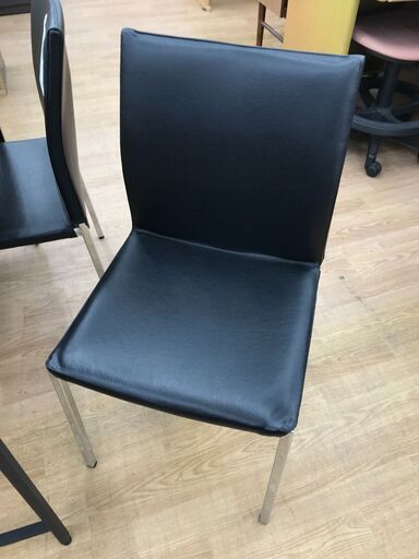 ★ジモティ割あり★  ダイニングチェア ブラック H×W×D クリーニング済み KJ7283