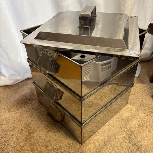 業務用 大型ステンレススチール 蒸し器 ウォーマー スチーム料理  3段